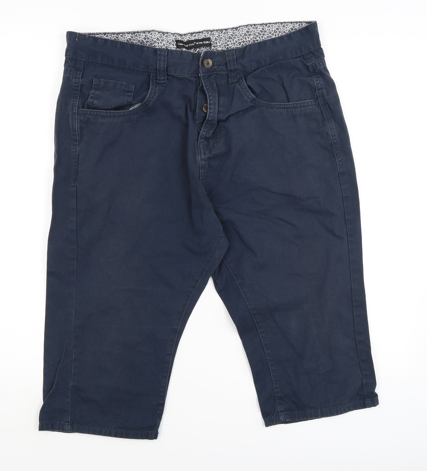 Cedar Wood State Mens Blue   Bermuda Shorts Size 34 in