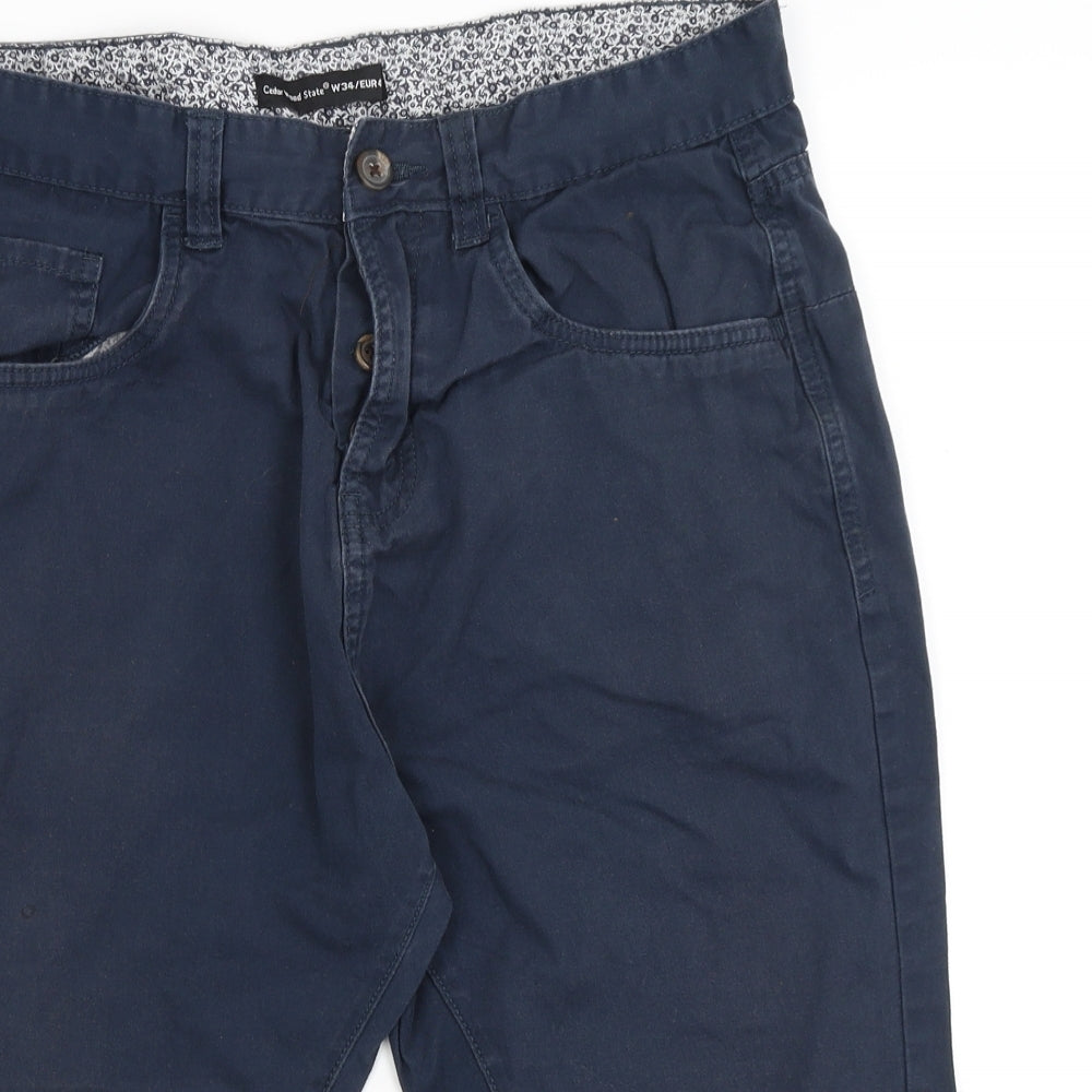Cedar Wood State Mens Blue   Bermuda Shorts Size 34 in