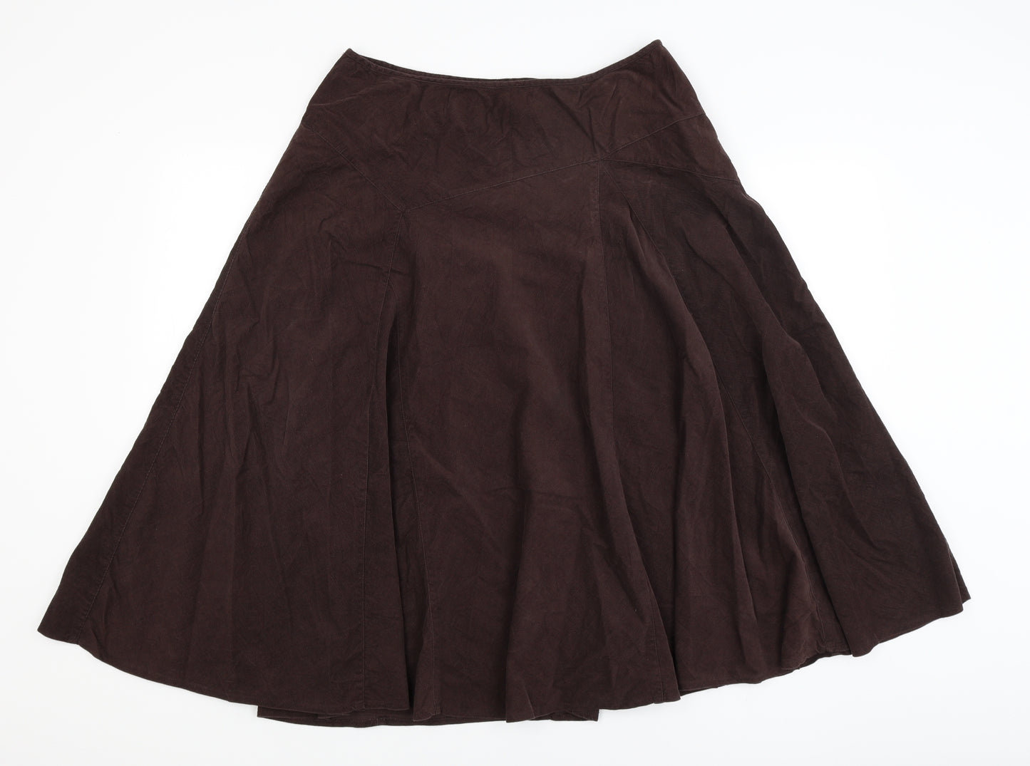 Monsoon Womens Brown   Flare Skirt Size 14