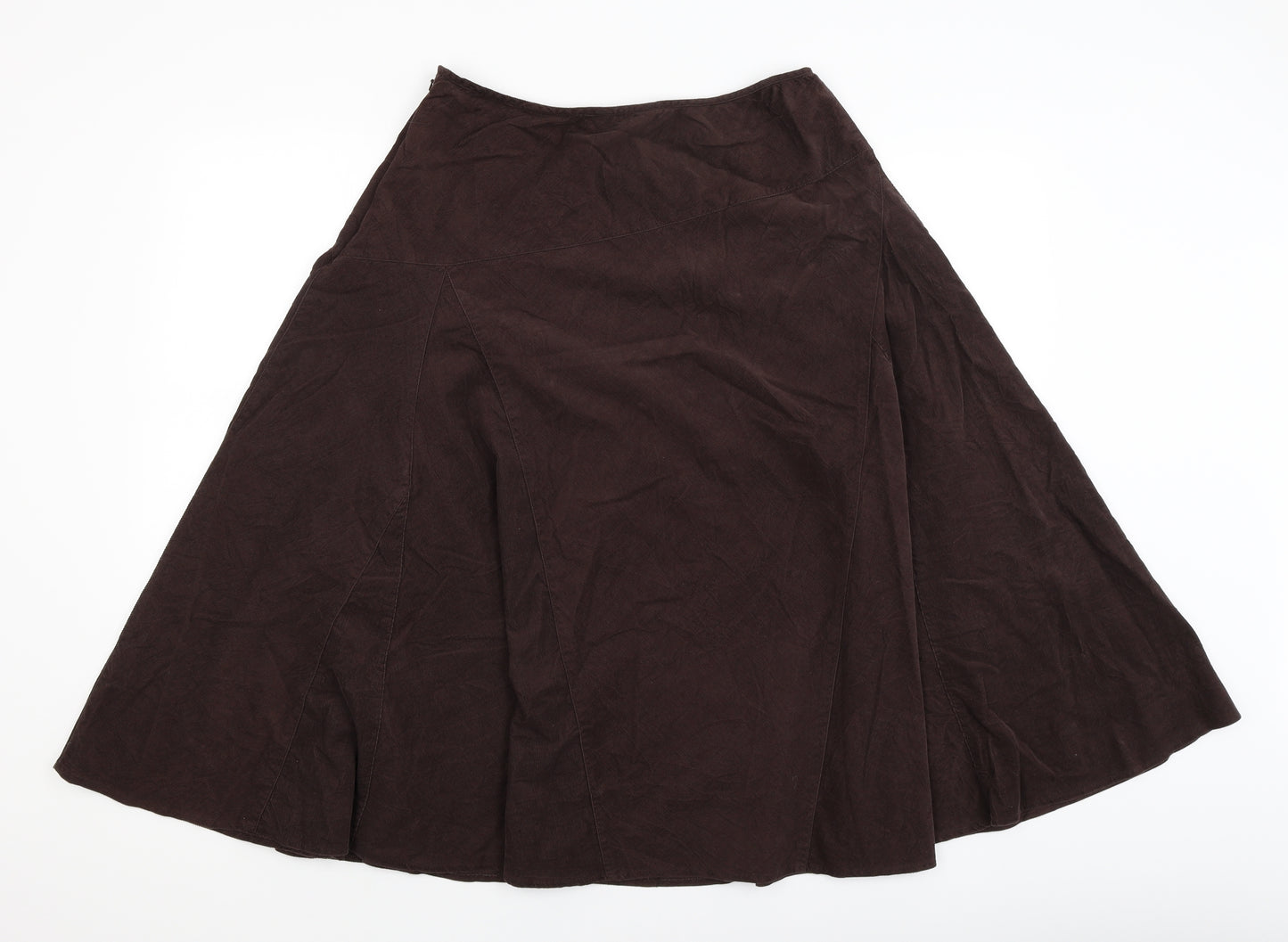 Monsoon Womens Brown   Flare Skirt Size 14