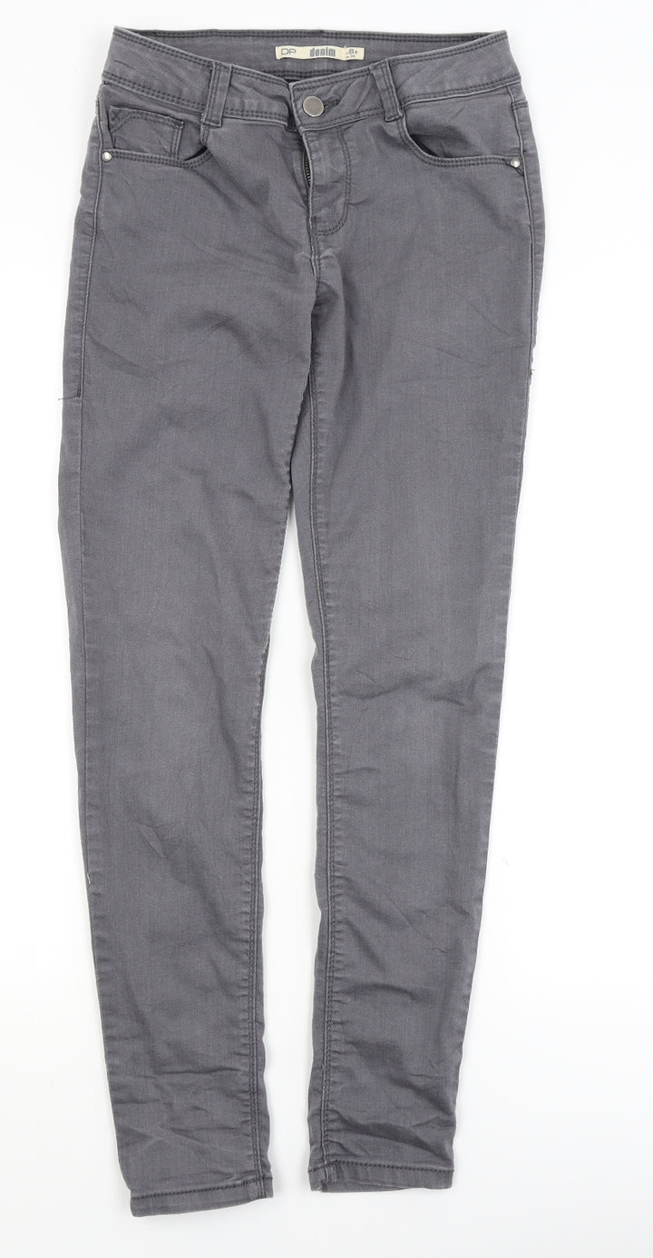 Dorothy Perkins Womens Grey Skinny Jeans Size 8 L28 in