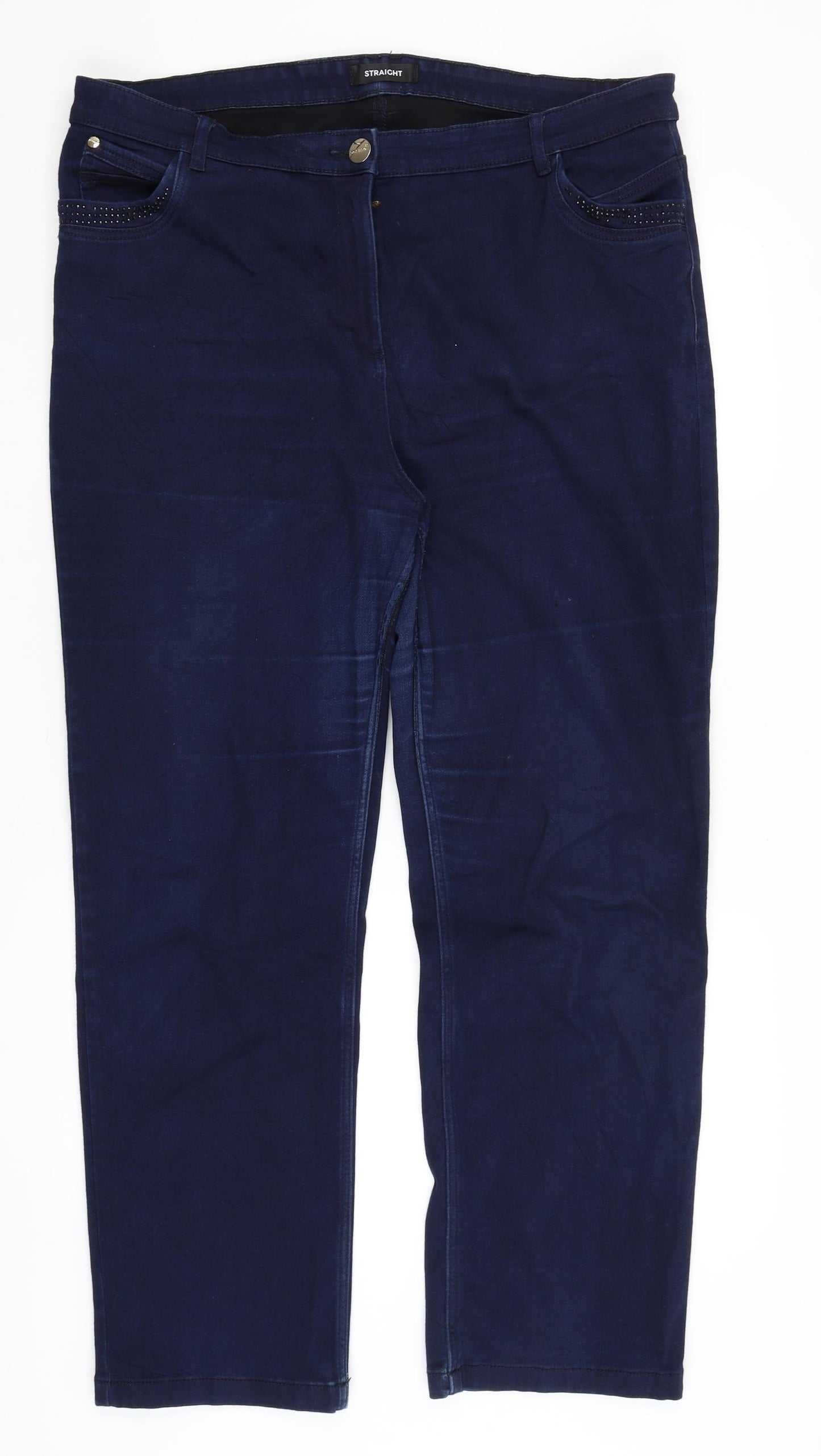 Per Una Womens Blue   Straight Jeans Size 20 L28 in