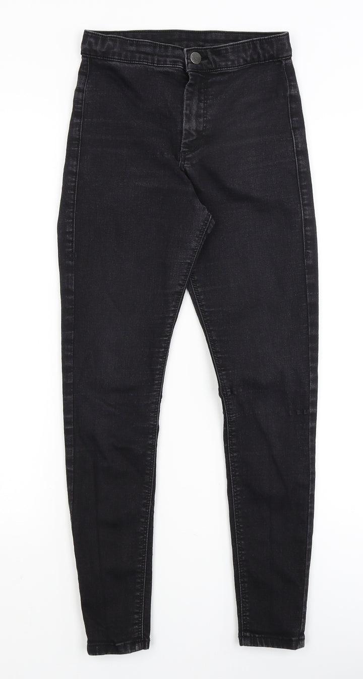 Topshop Womens Black Skinny Jeans Size 6 L24 in