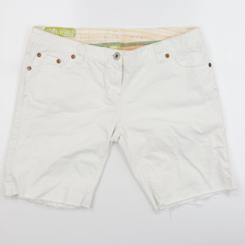 River Island Womens White   Bermuda Shorts Size 16