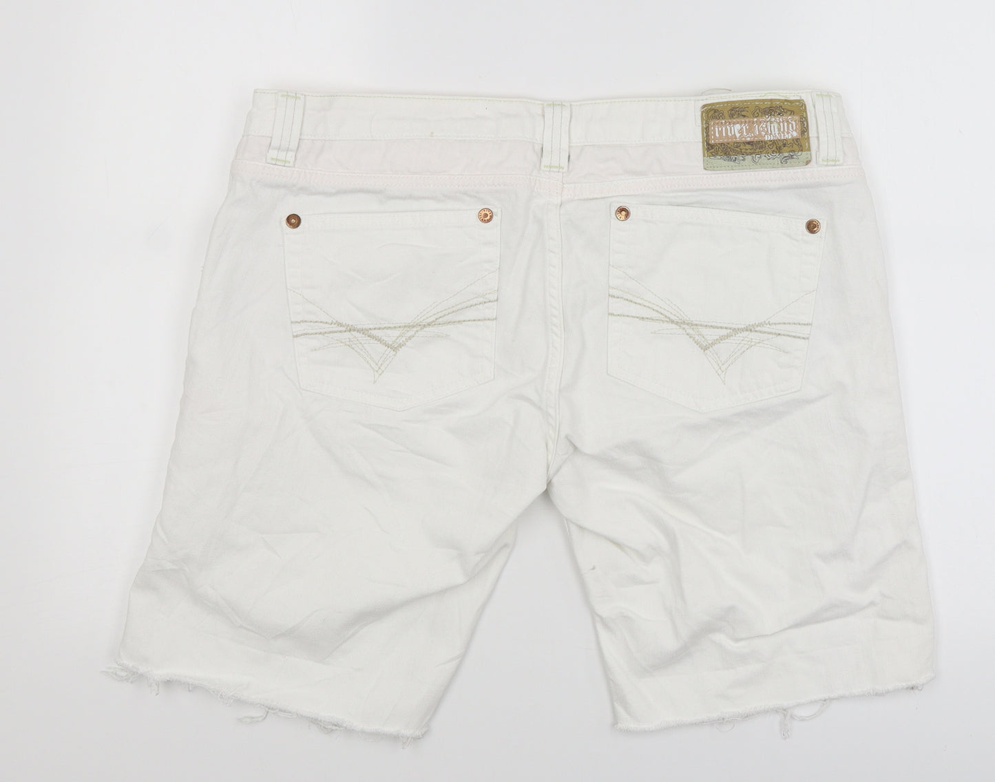 River Island Womens White   Bermuda Shorts Size 16
