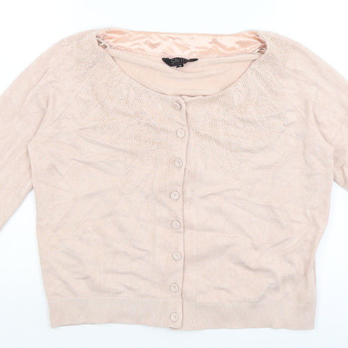 Savida Womens Pink   Cardigan Jumper Size 14