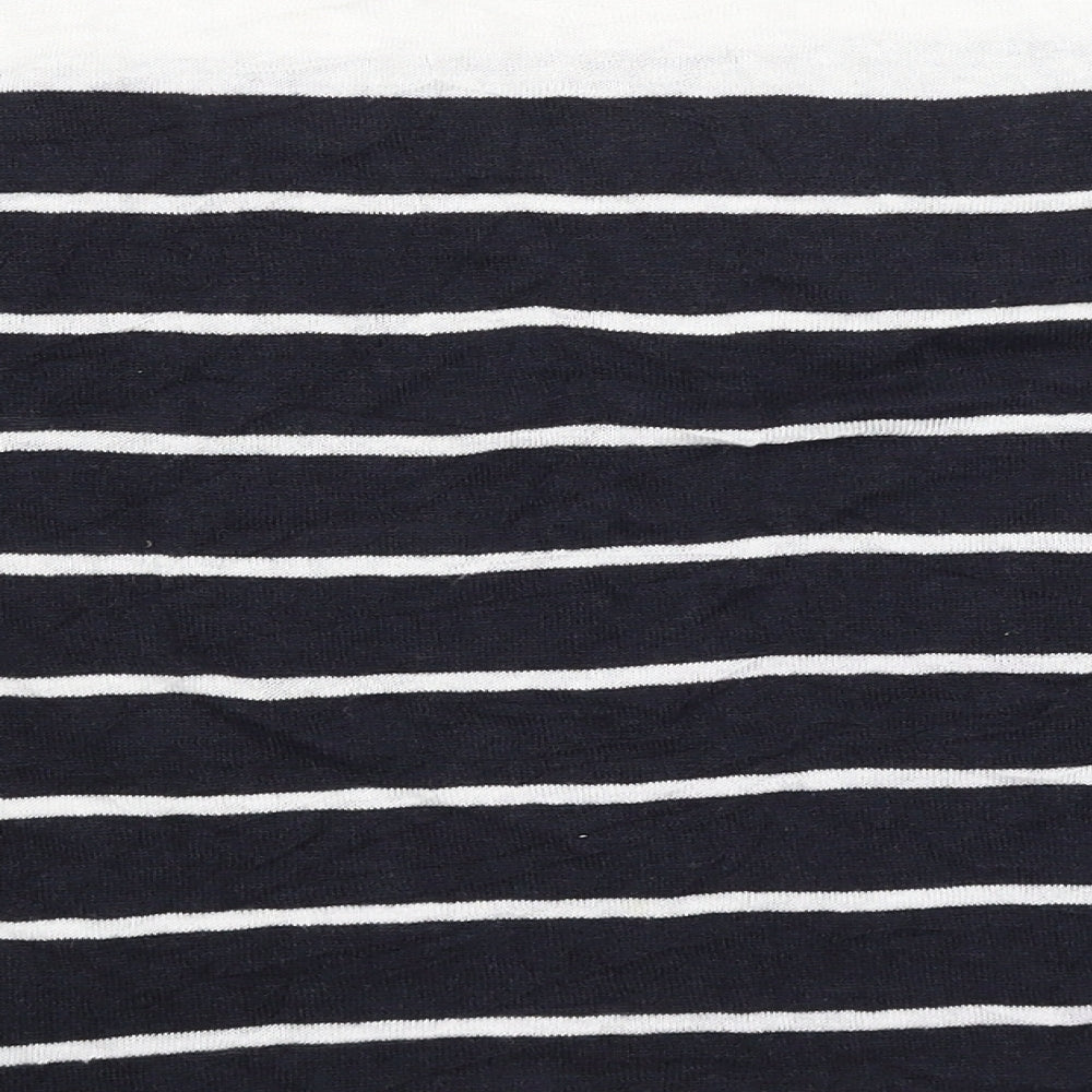 Phase Eight Womens White Striped  Pullover Jumper Size M