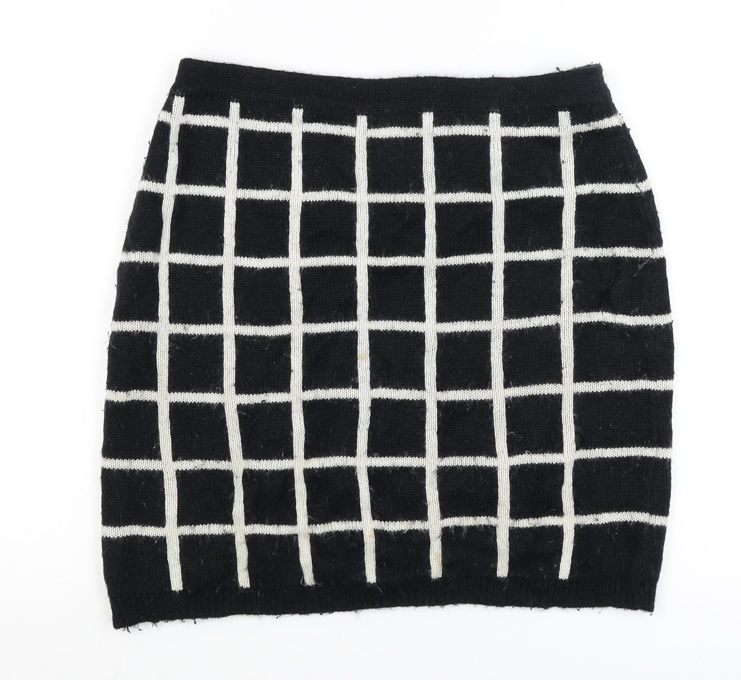 NEXT Womens Black Check  Mini Skirt Size 12