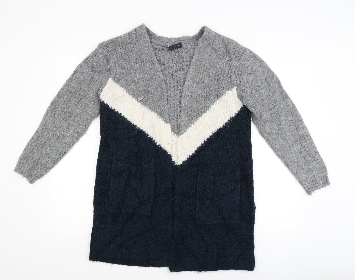 M&S Womens Grey   Cardigan Jumper Size M