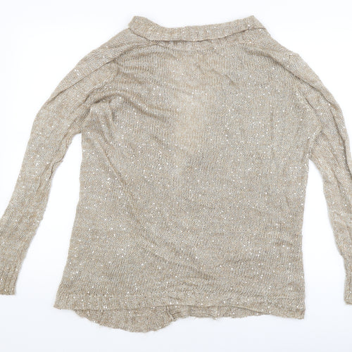 Atmosphere Womens Gold   Cardigan Jumper Size 14