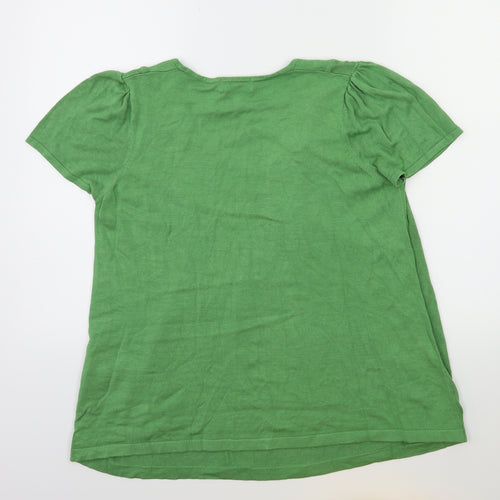 Marks and Spencer Womens Green  Knit Pullover Jumper Size 18