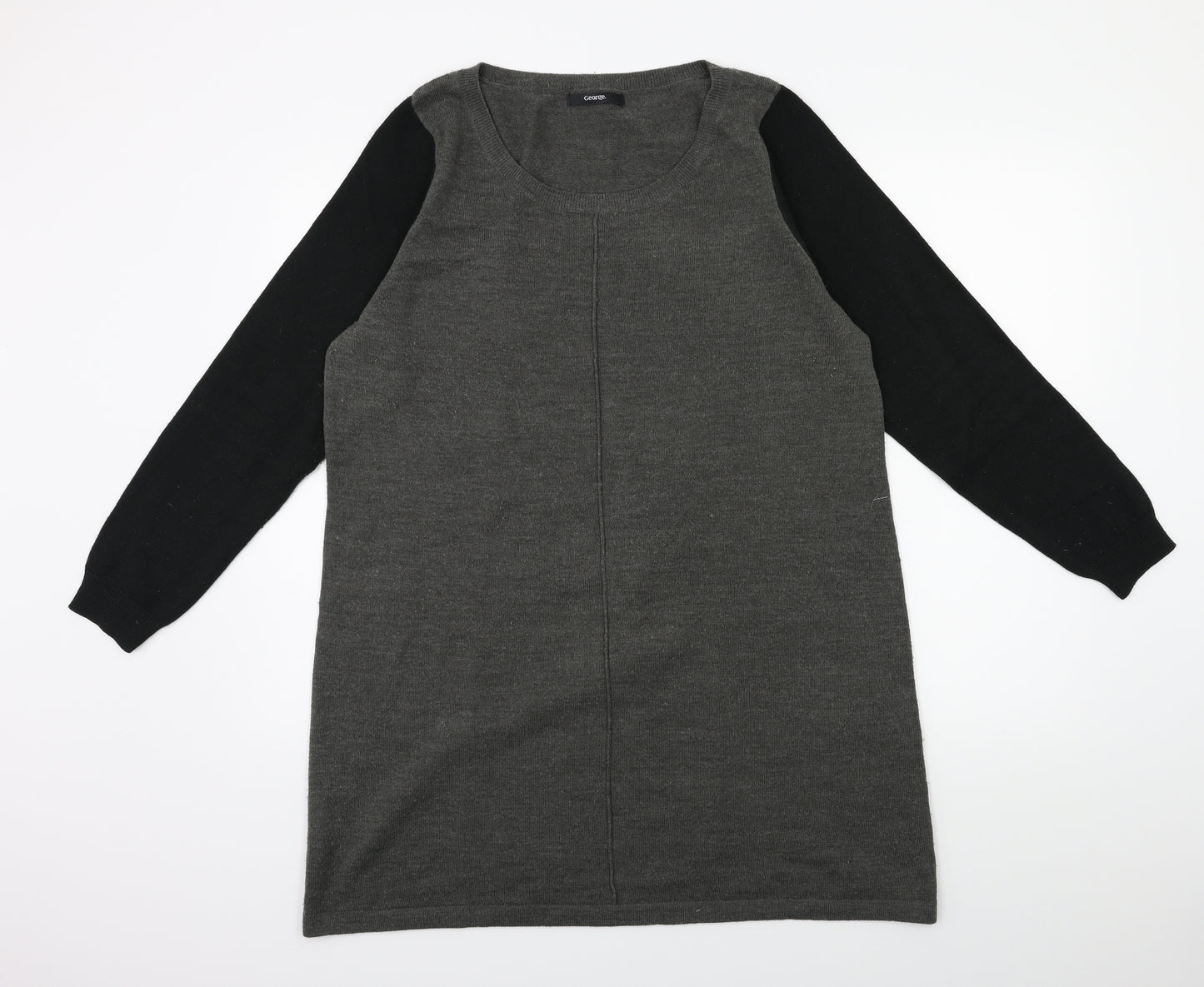 George Womens Grey  Knit Jumper Dress  Size 18