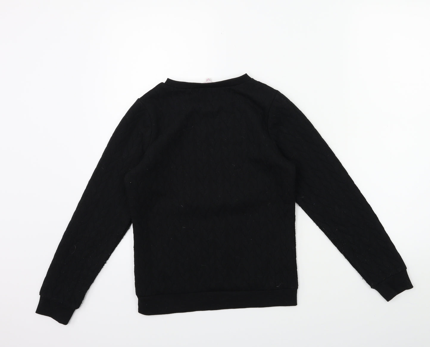MISS EVIE Girls Black   Pullover Sweatshirt Size 11-12 Years  - CHRISTMAS