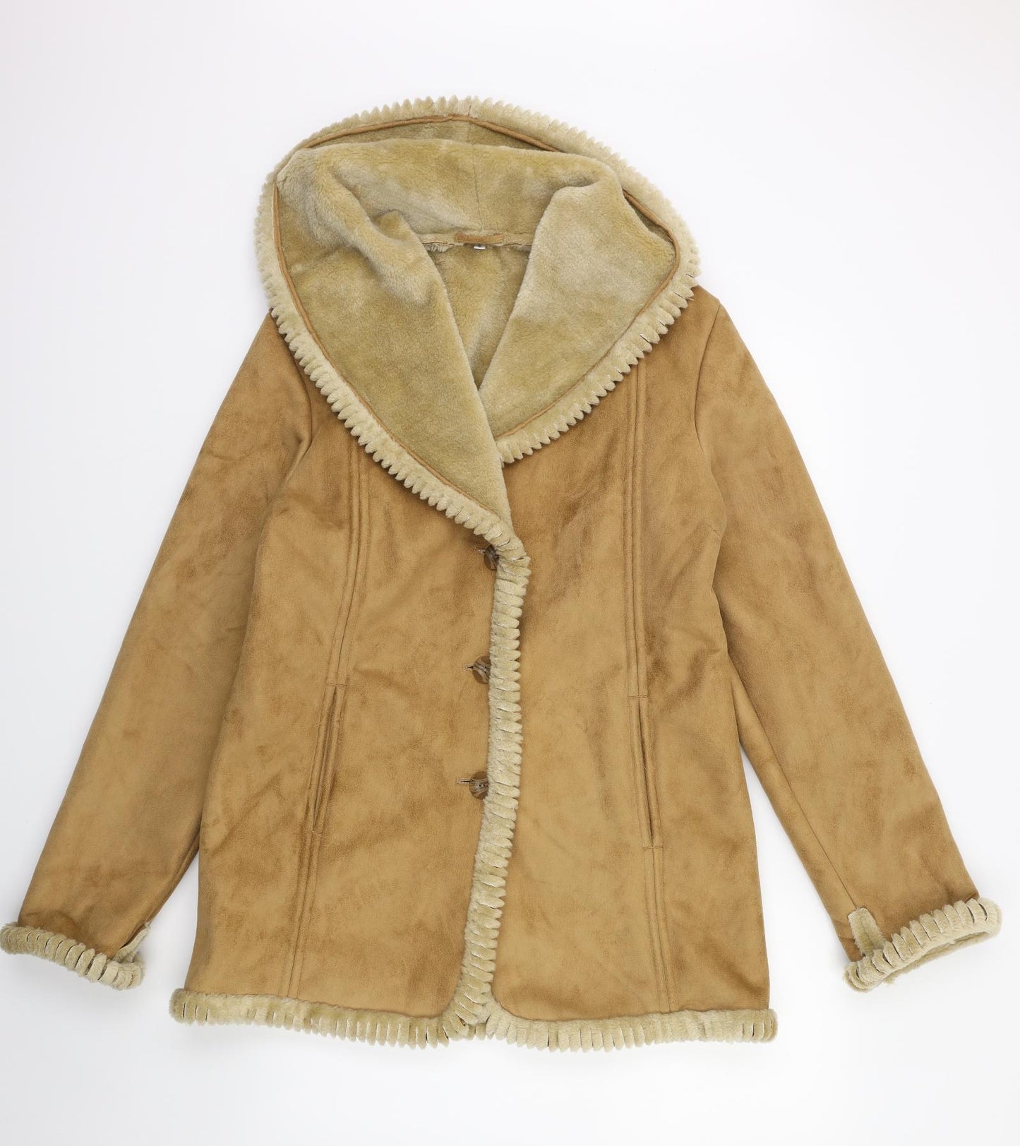 Preworn Womens Brown   Overcoat Coat Size S