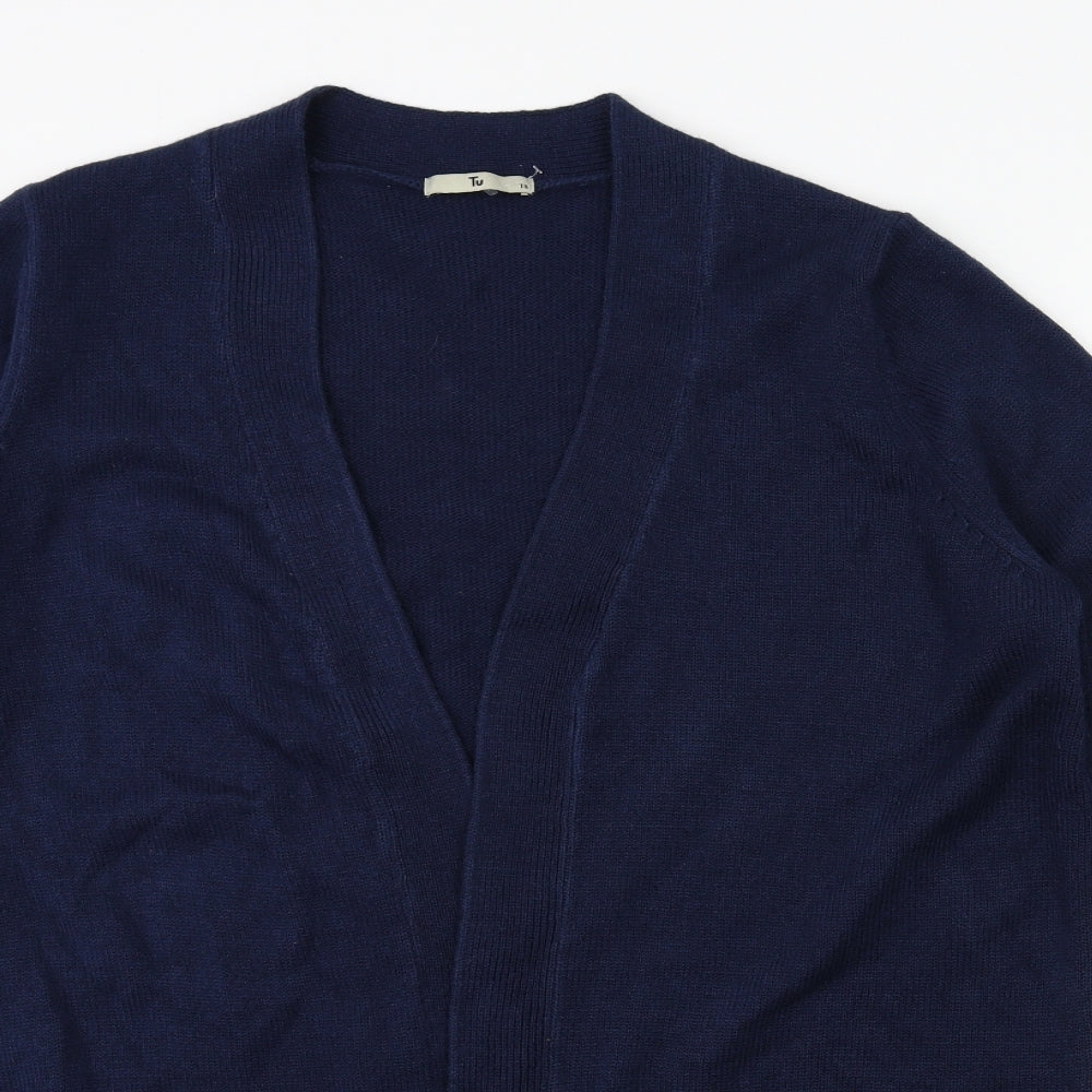 TU Womens Blue  Knit Cardigan Jumper Size 18