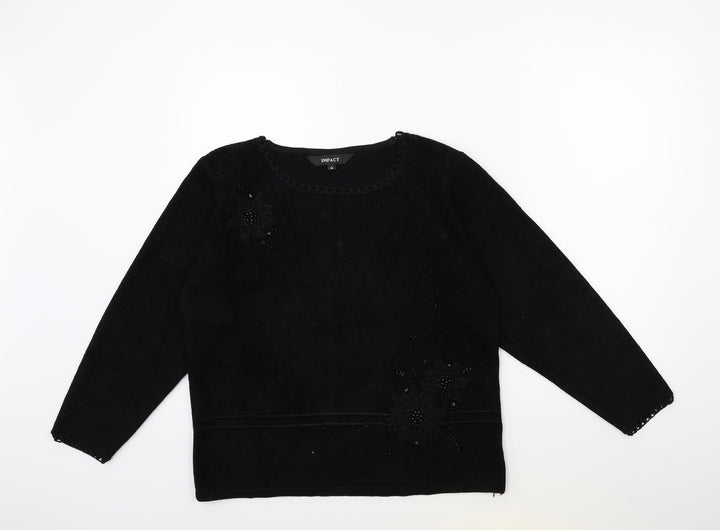 Impact Womens Blue Knit Pullover Jumper Size M
