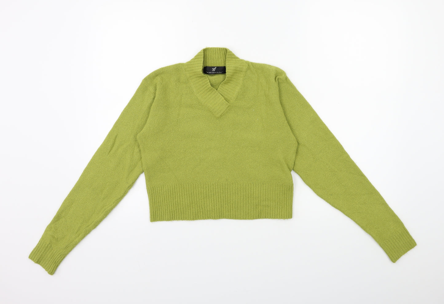 yf Womens Green  Knit Pullover Jumper Size M