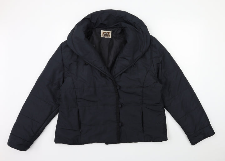 Lakes Edge Womens Blue Overcoat Coat Size XL
