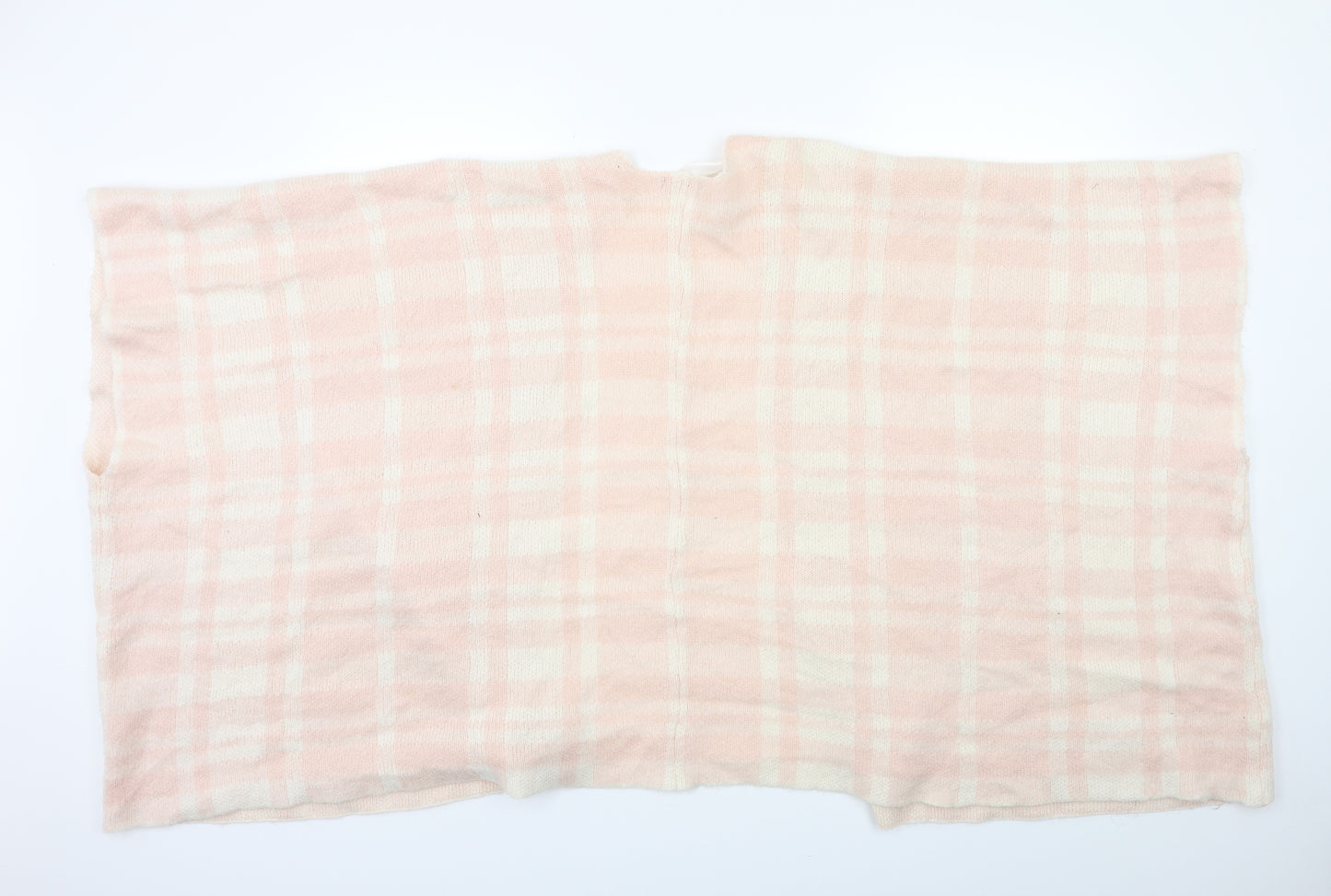 George Womens Pink Check  Cape Jumper One Size