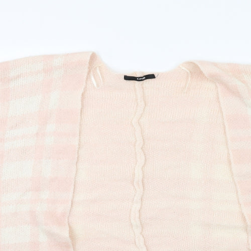 George Womens Pink Check  Cape Jumper One Size