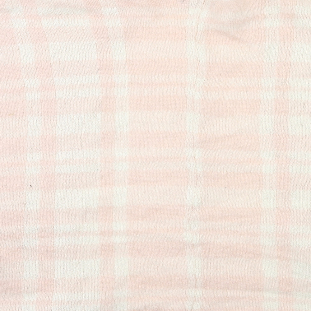 George Womens Pink Check  Cape Jumper One Size
