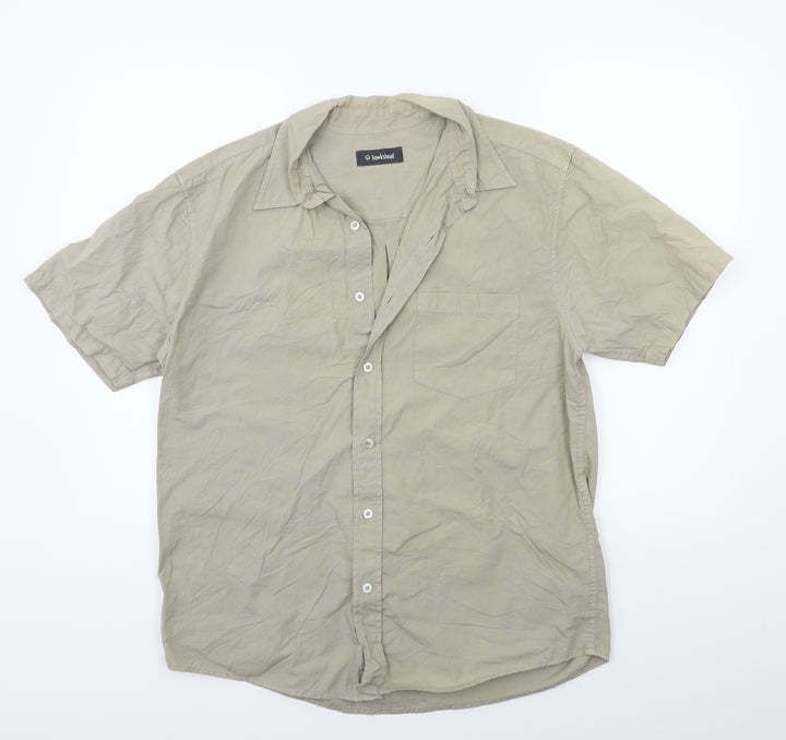 Hawkshead Mens Brown    Button-Up Size M