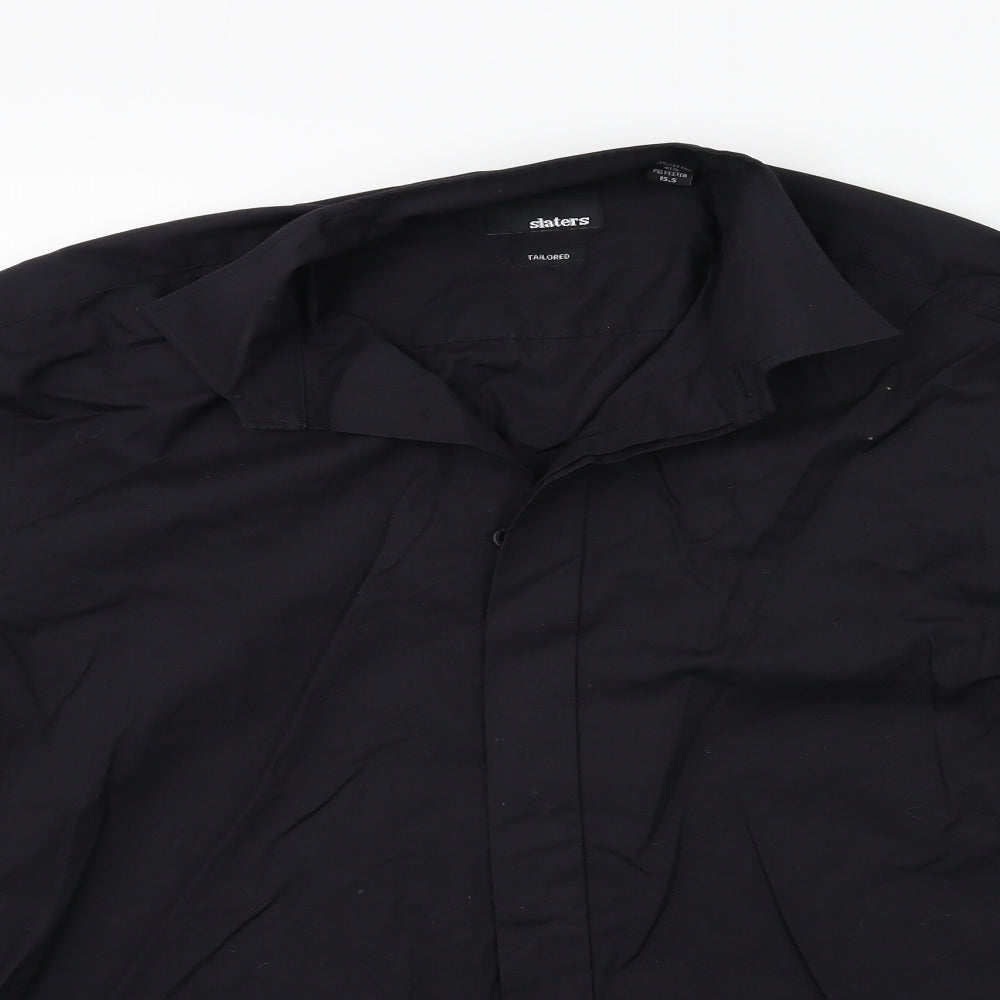 Slaters Mens Black    Dress Shirt Size 15.5