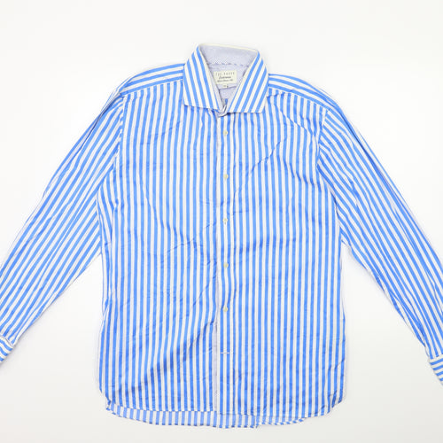 Ted Baker Mens Grey Striped   Dress Shirt Size 16.5