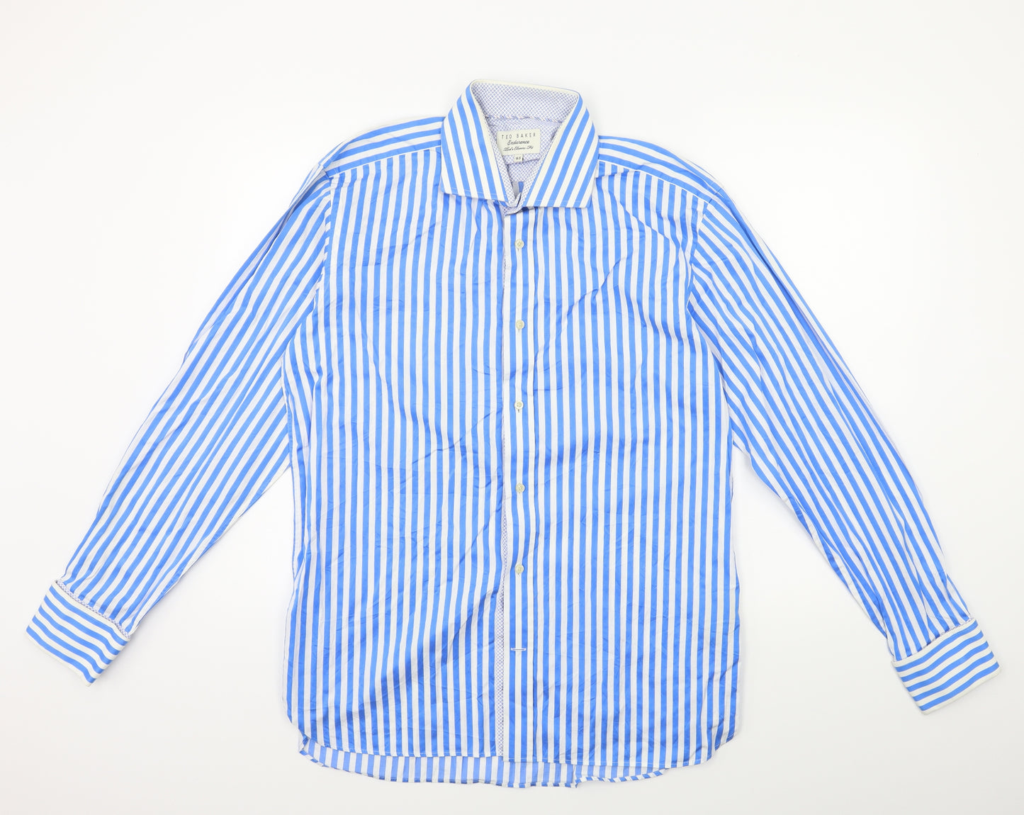 Ted Baker Mens Grey Striped   Dress Shirt Size 16.5