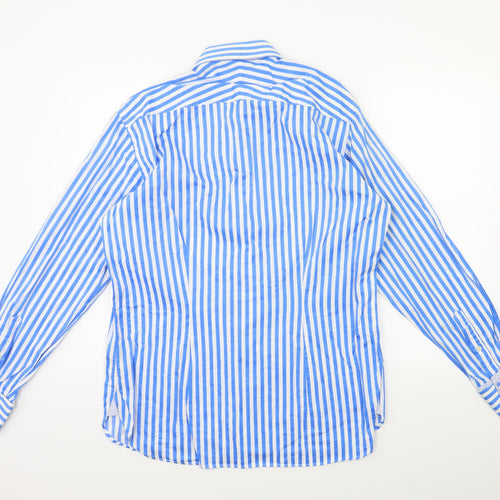 Ted Baker Mens Grey Striped   Dress Shirt Size 16.5