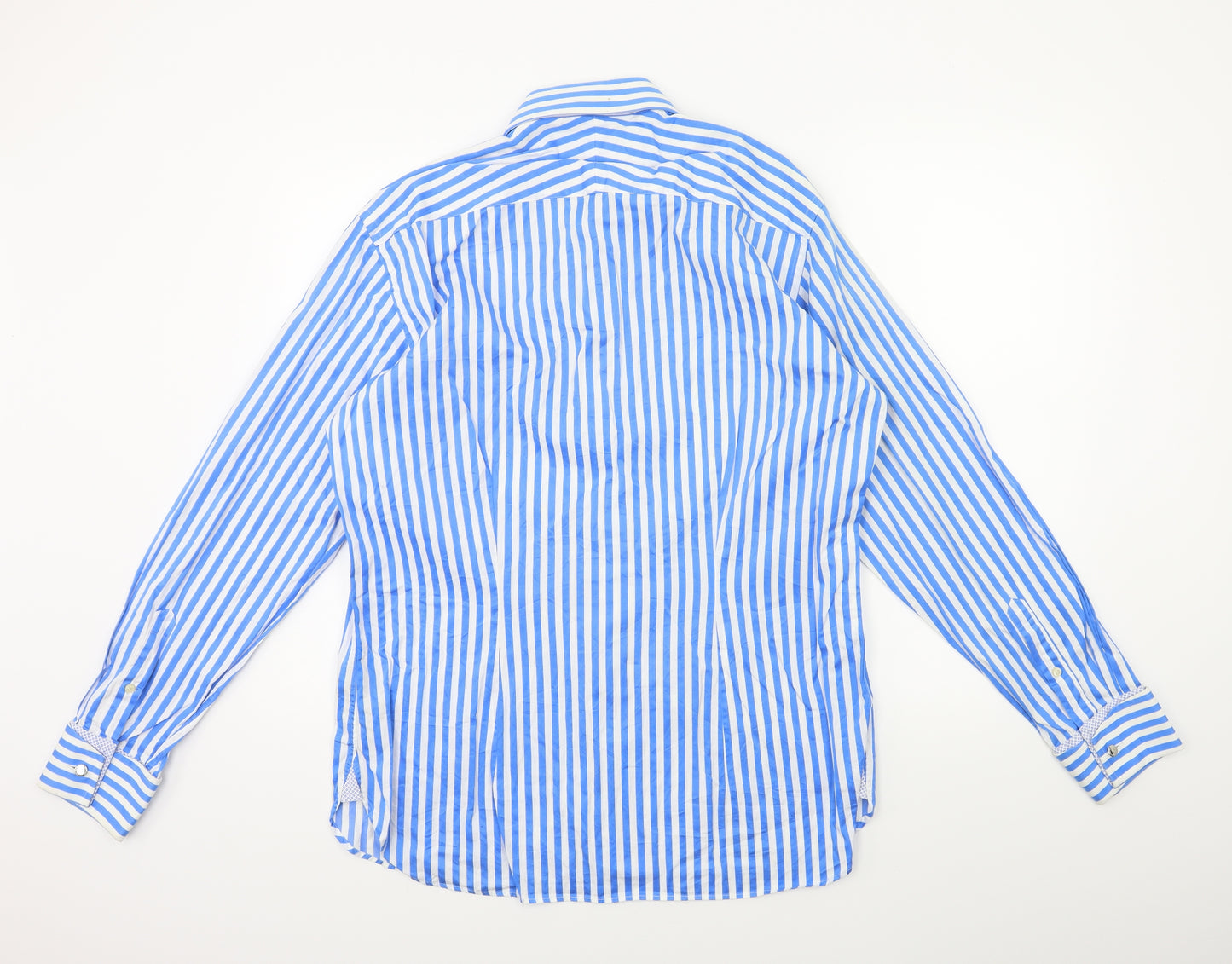Ted Baker Mens Grey Striped   Dress Shirt Size 16.5