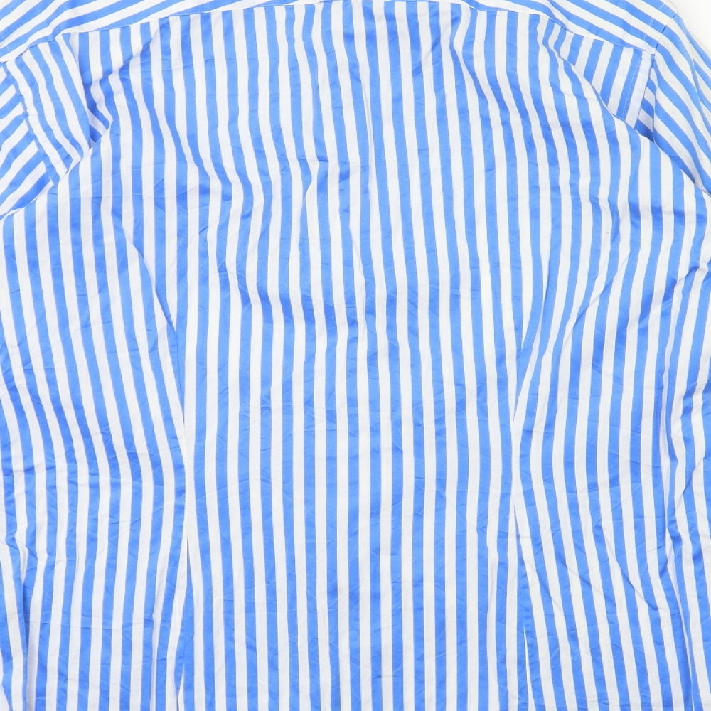 Ted Baker Mens Grey Striped   Dress Shirt Size 16.5