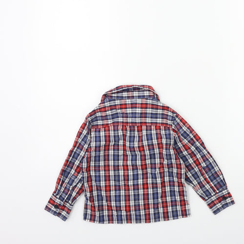 Earlydays Baby Blue Check  Basic T-Shirt Size 12 Months