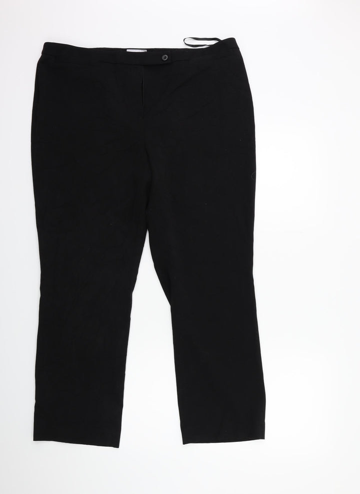 EWM Womens Black Trousers Size 20 L28 in
