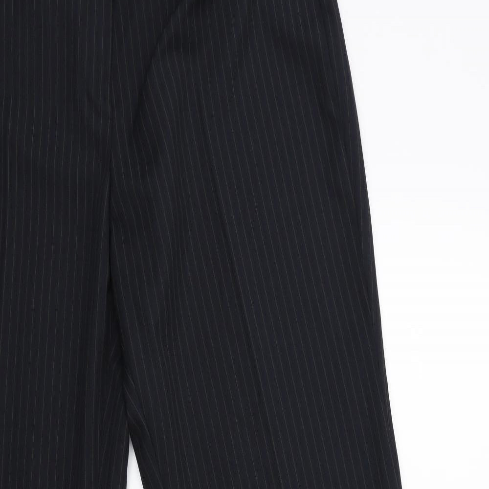 F&F Womens Black Striped  Trousers  Size 14 L30 in