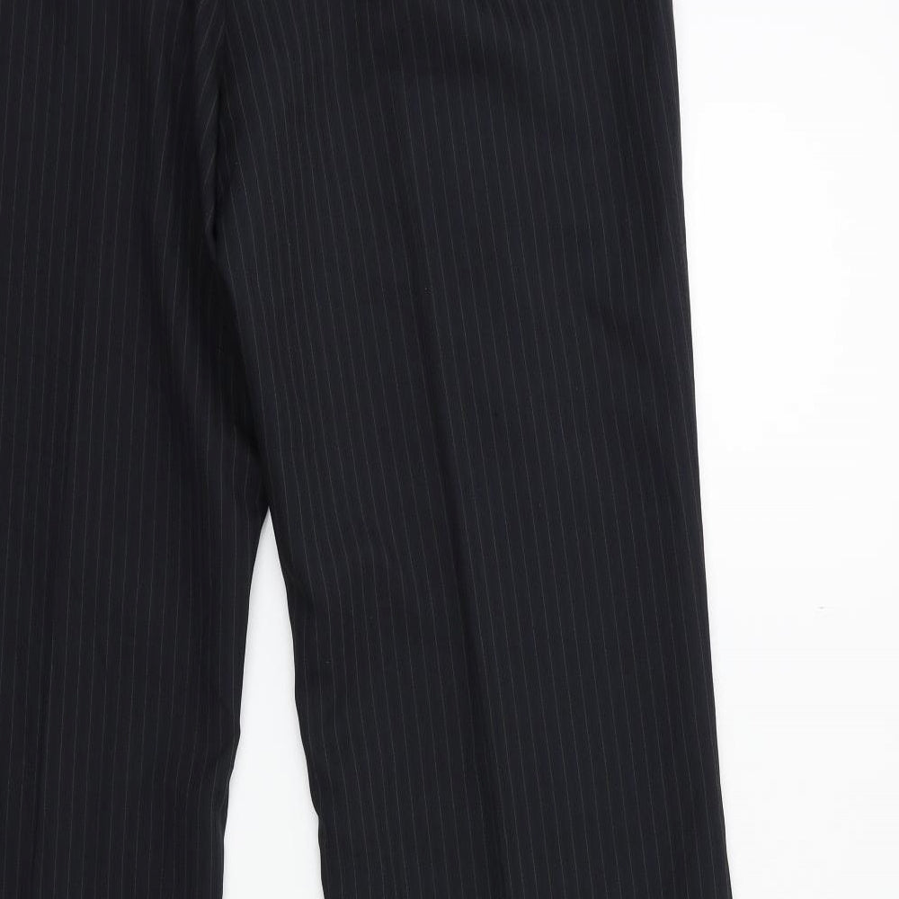 F&F Womens Black Striped  Trousers  Size 14 L30 in