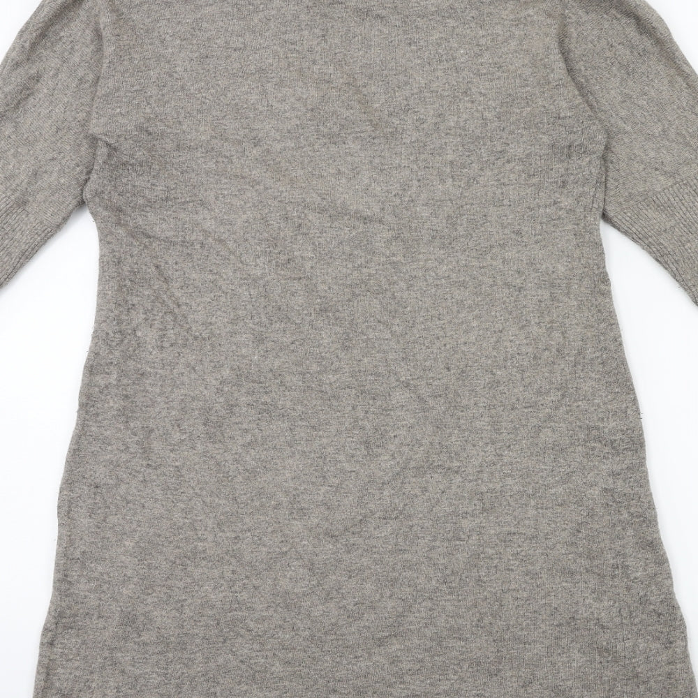 Monsoon Womens Grey  Knit Jumper Dress  Size M