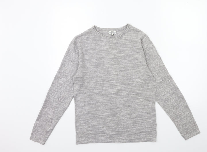 NEXT Mens Grey Knit Pullover Jumper Size S