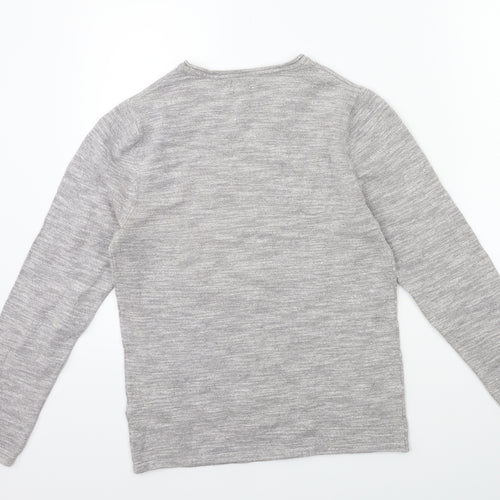 NEXT Mens Grey  Knit Pullover Jumper Size S