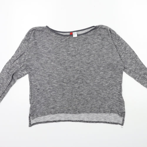 H&M Womens Grey  Knit Pullover Jumper Size 10