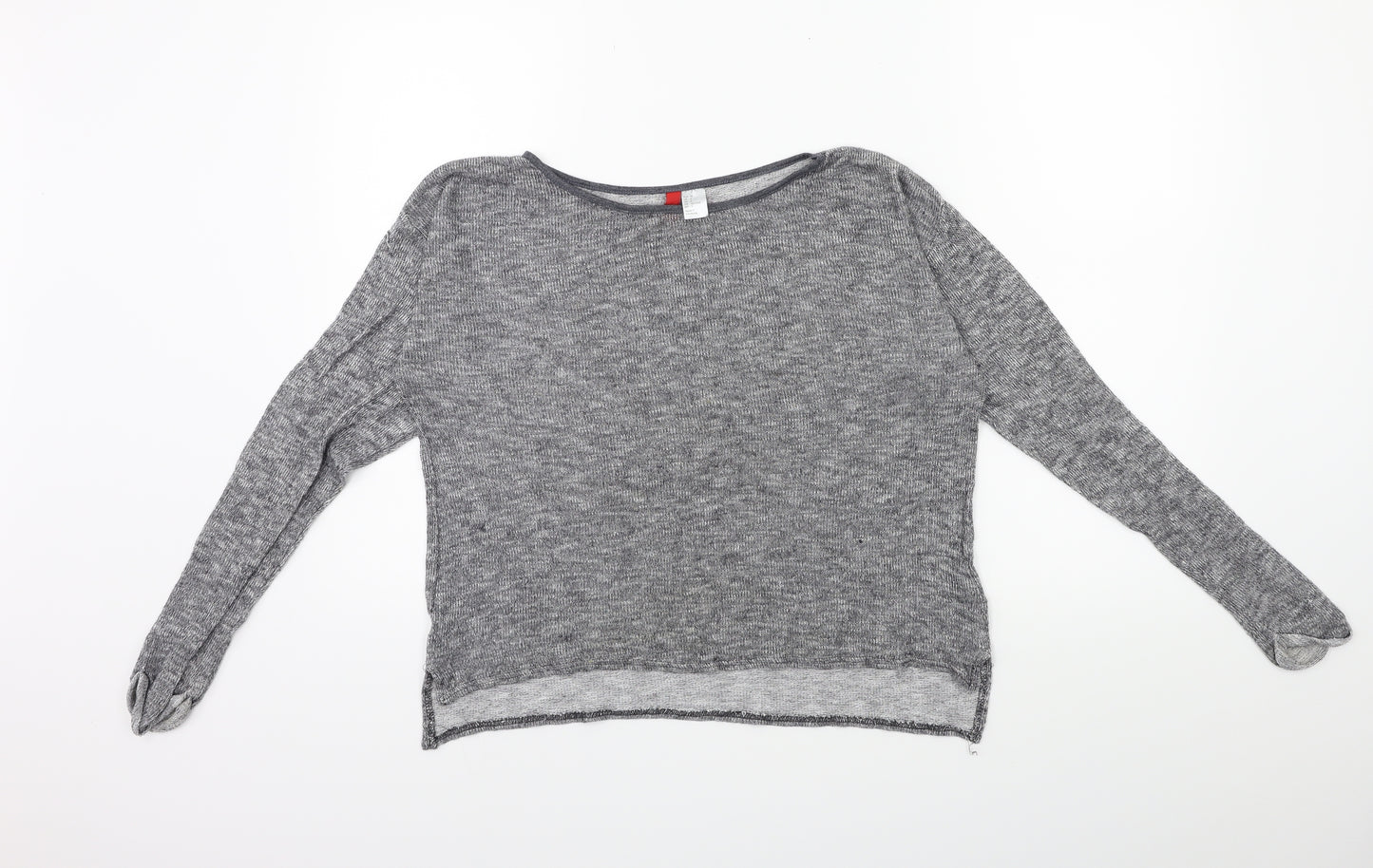 H&M Womens Grey  Knit Pullover Jumper Size 10