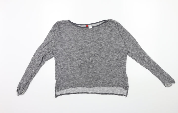 H&M Womens Grey  Knit Pullover Jumper Size 10
