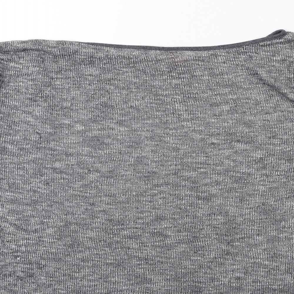 H&M Womens Grey  Knit Pullover Jumper Size 10