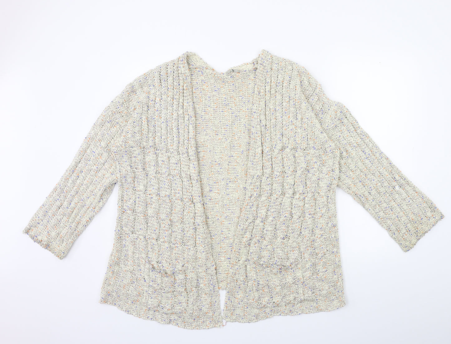 TU Womens Beige  Knit Cardigan Jumper Size XL