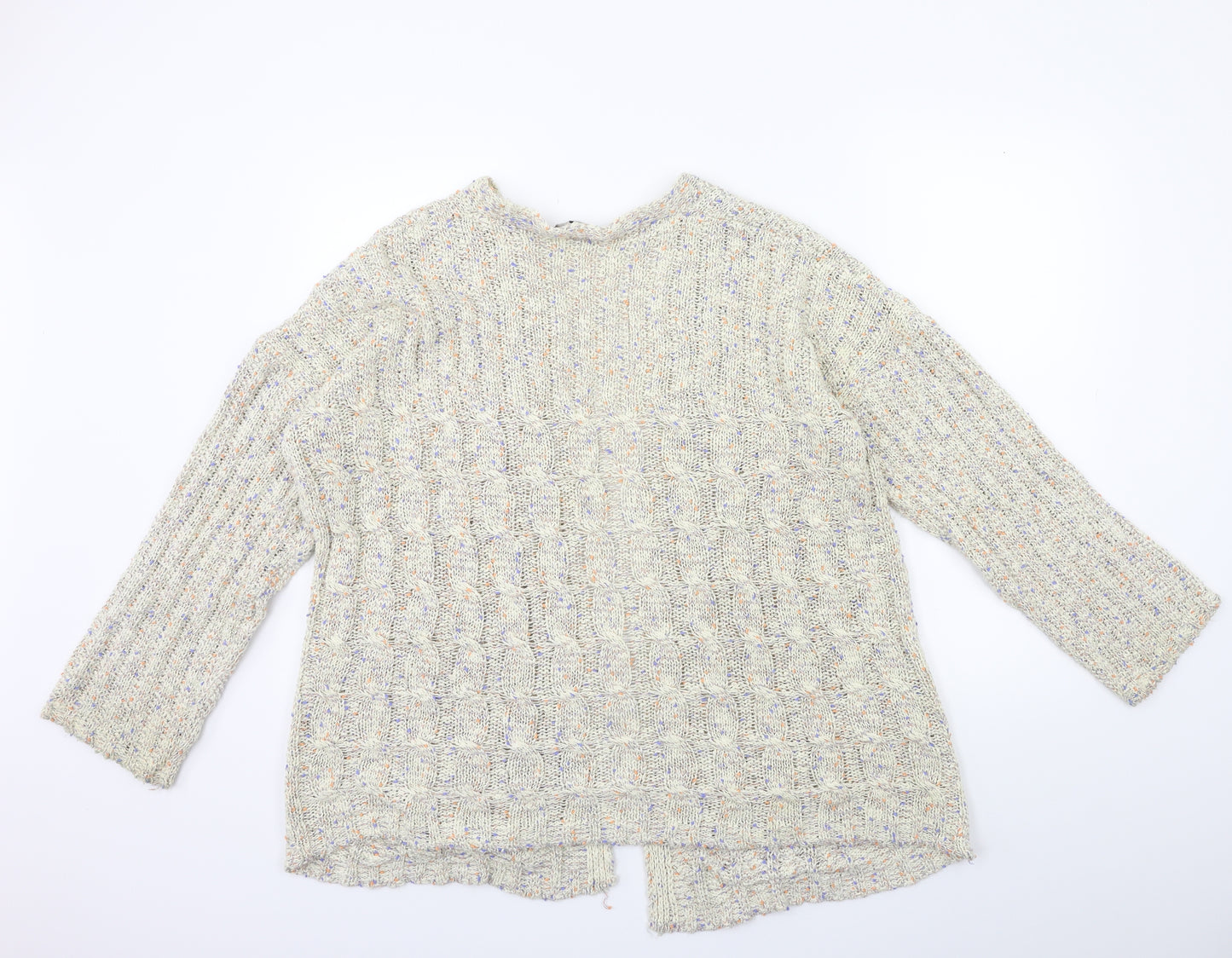 TU Womens Beige  Knit Cardigan Jumper Size XL