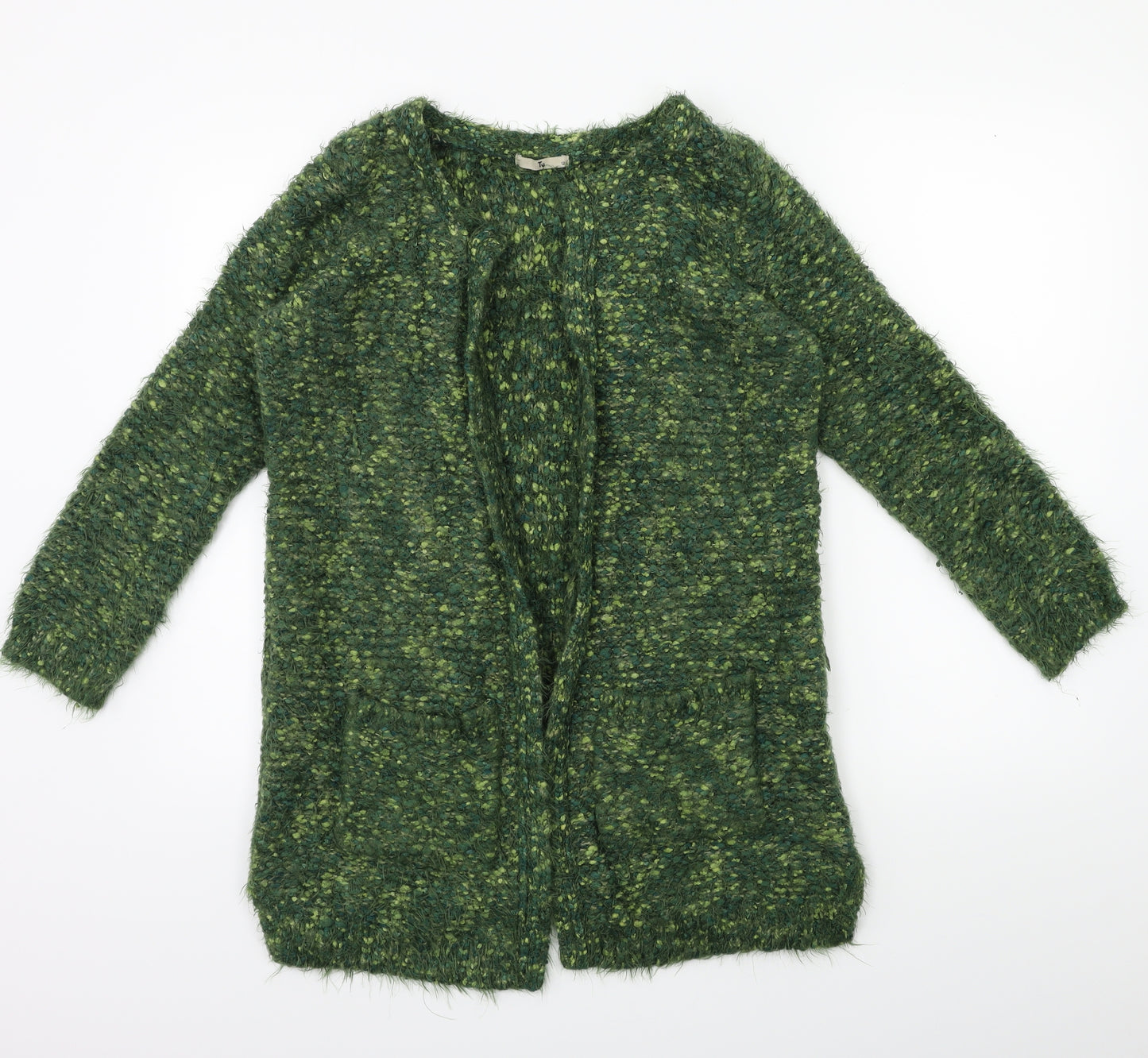 TU Womens Green  Knit Cardigan Jumper Size 12