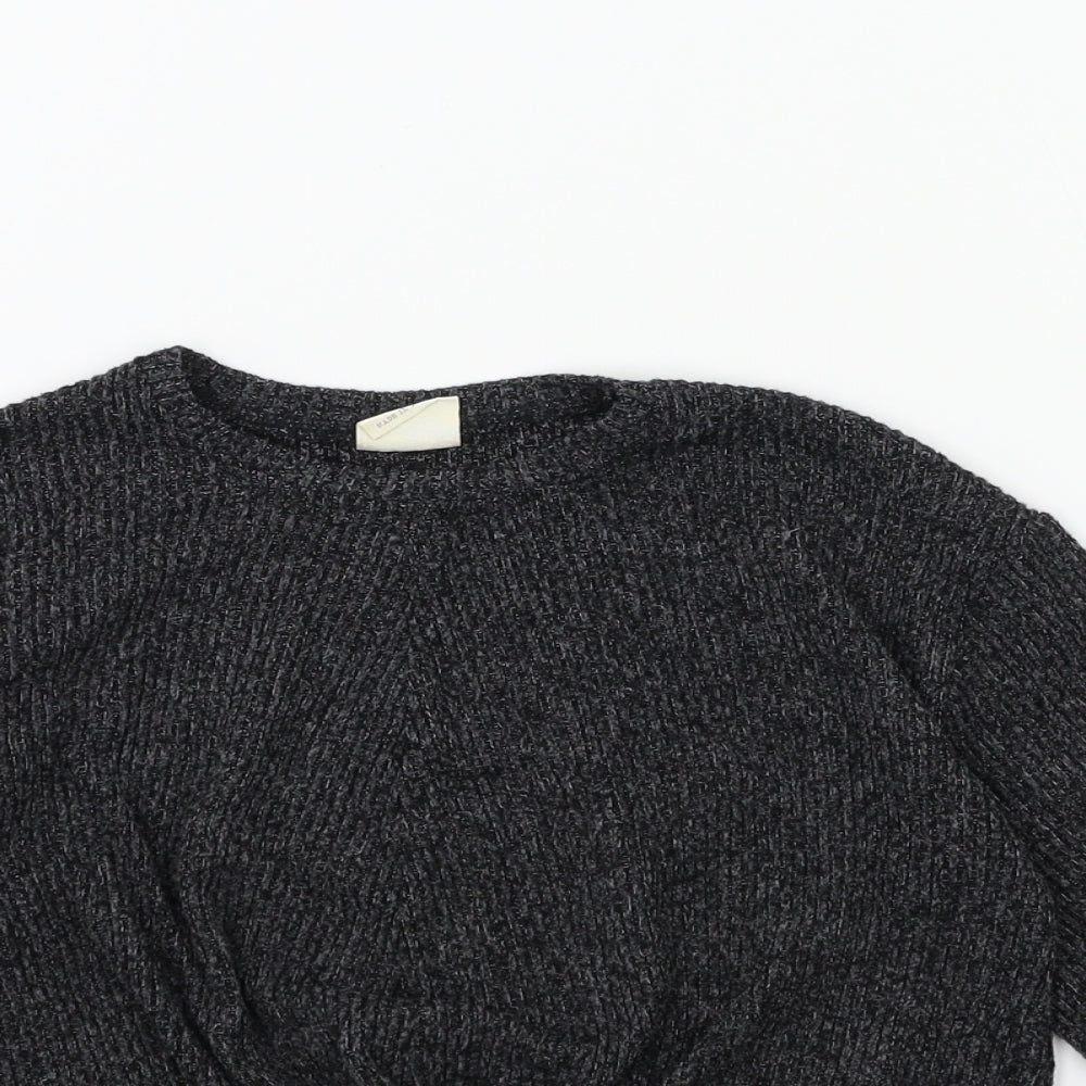 Zara Girls Grey   Pullover Jumper Size 7 Years  - Knot detail