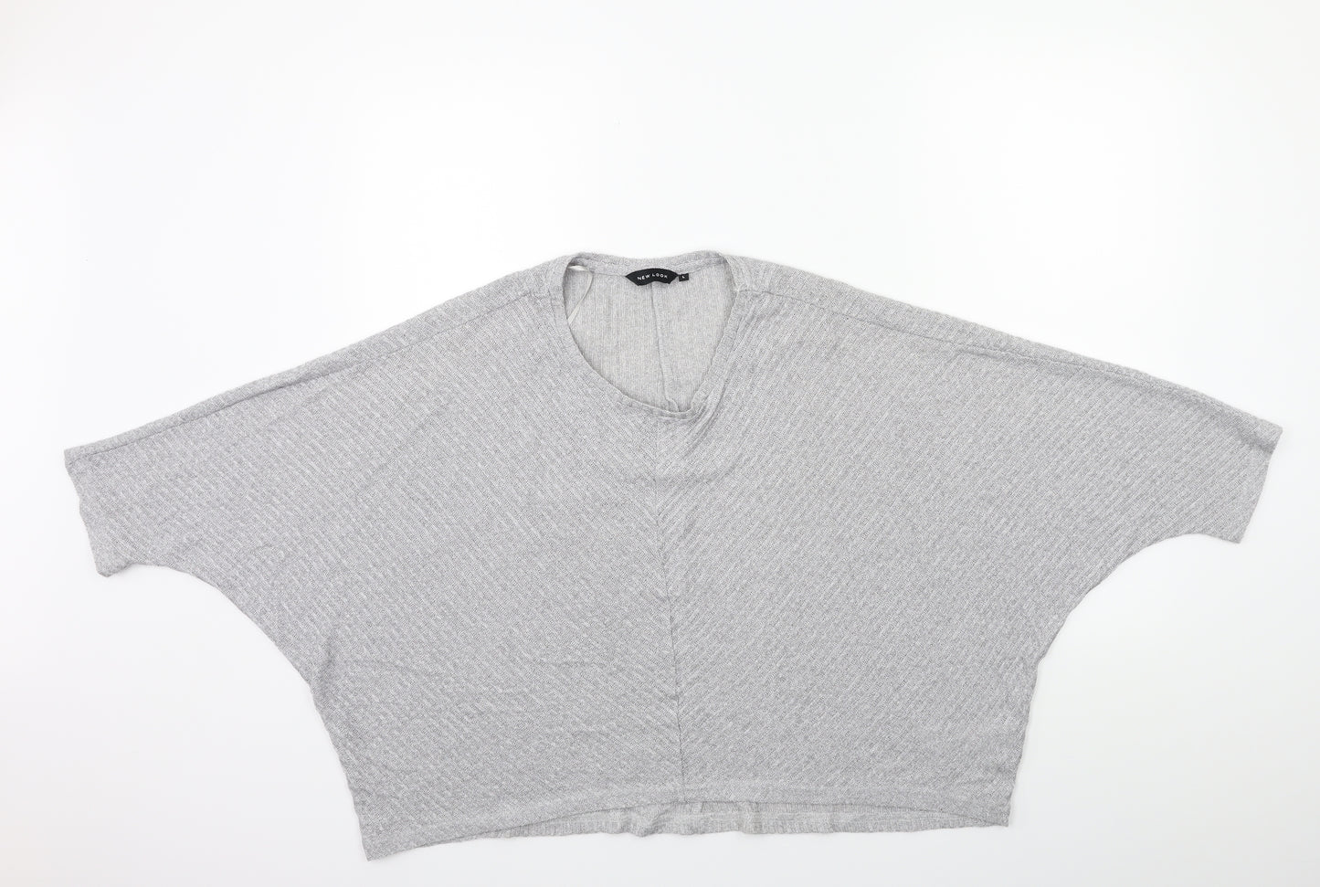 New Look Womens Grey  Knit Pullover Jumper Size L
