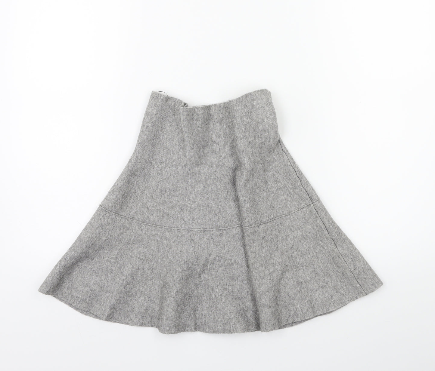 Zara Womens Grey  Knit A-Line Skirt Size M