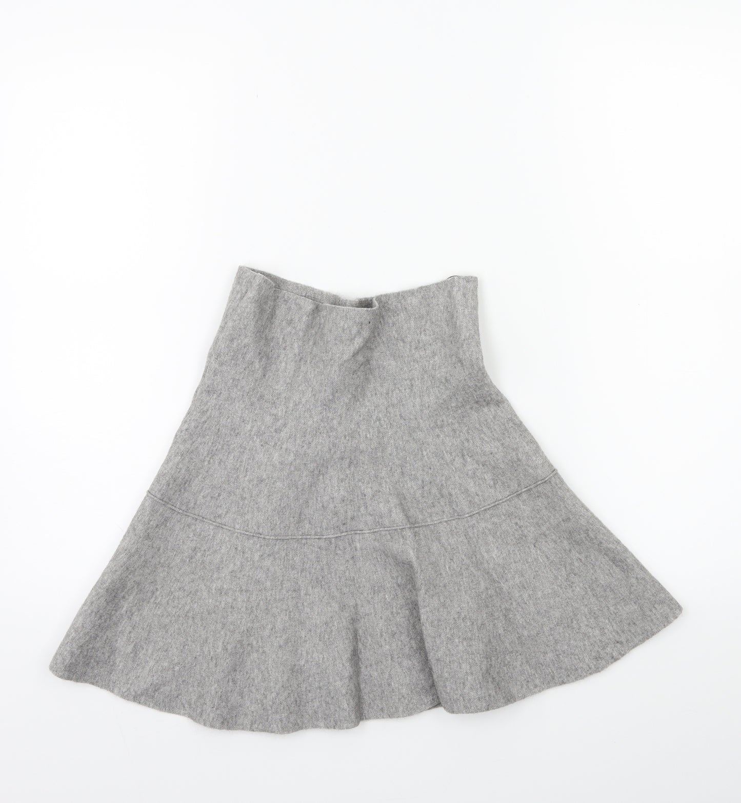 Zara Womens Grey  Knit A-Line Skirt Size M